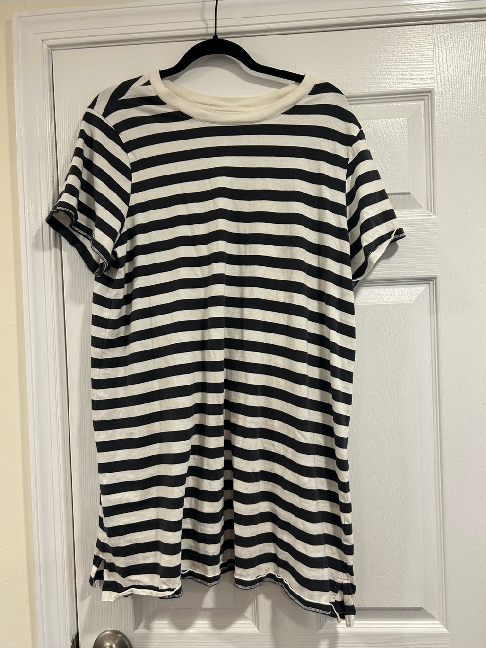 Navy and White Striped Tee Dress